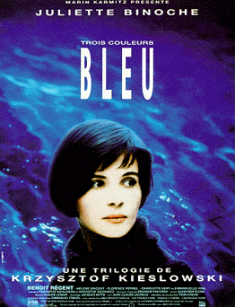 A movie poster of Bleu. 